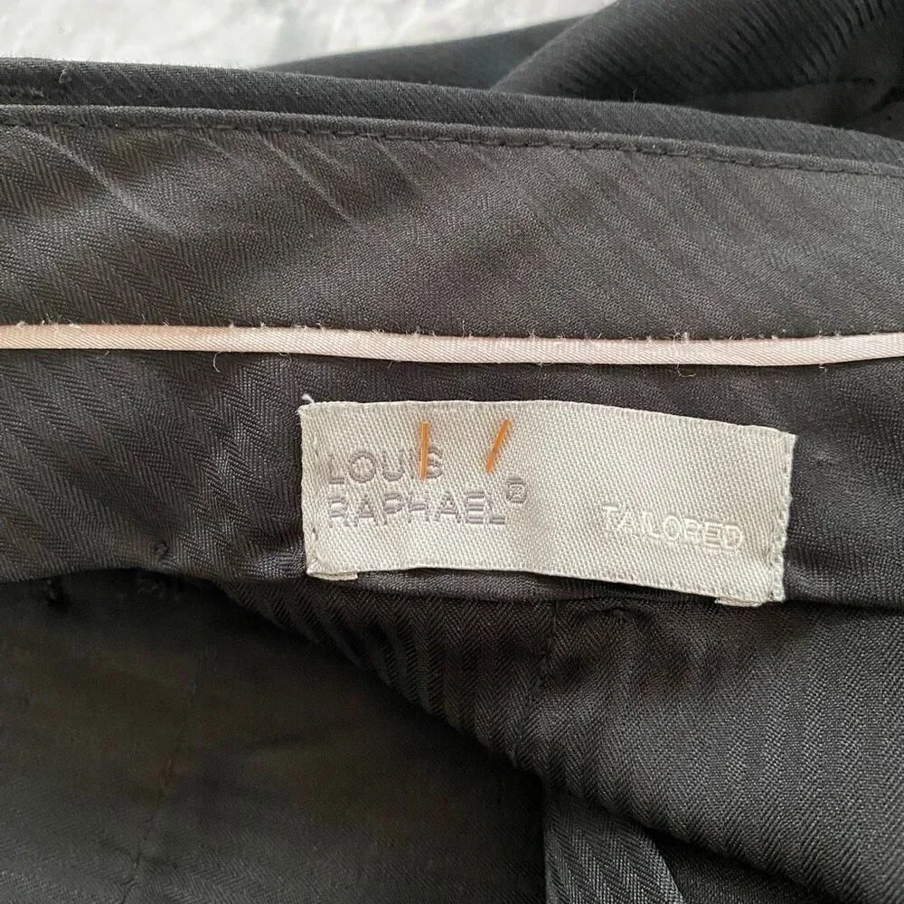 Louis Raphael tailored men 38/34 wool blend pull on dress pants black